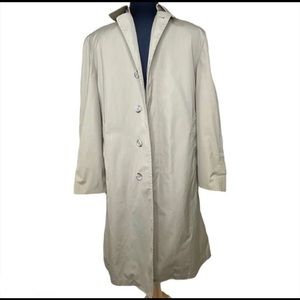 London Fog Mens Khaki Trenchcoat with Removable Liner Size 40 Regular